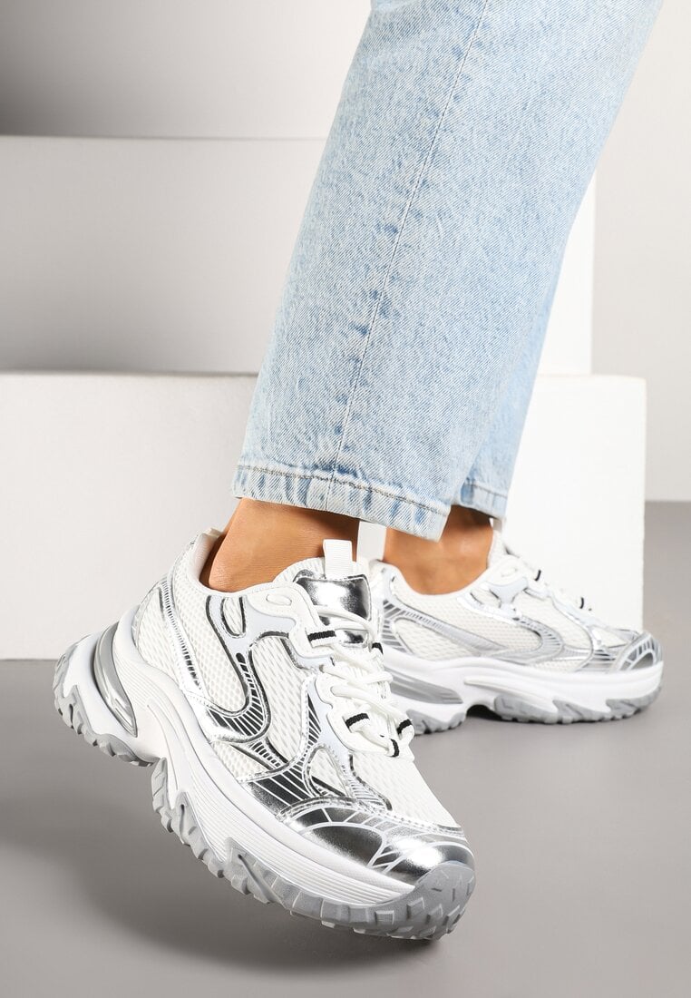 Sneakers Mevriane Argintii