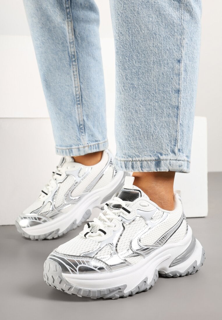 Sneakers Mevriane Argintii