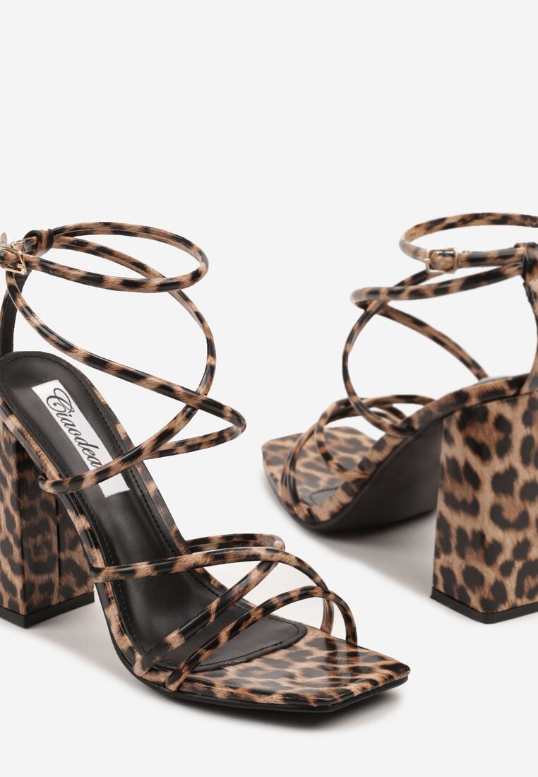 Sandale Nilusca Imprimeu leopard
