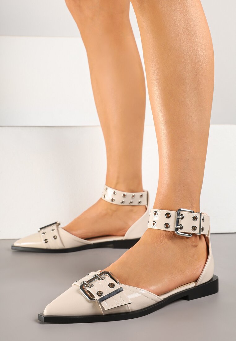 Pantofi cu toc Cleia Bej