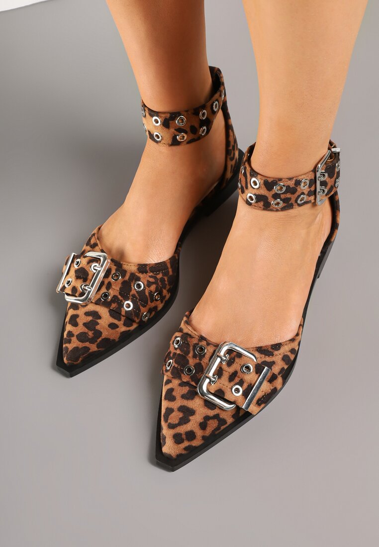 Pantofi cu toc Cleia Imprimeu leopard