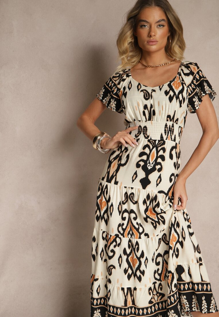 Rochie Clevessa Bej deschis