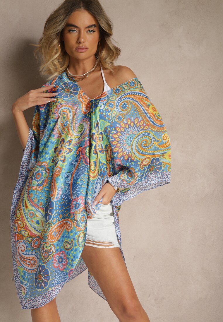 Poncho Sadellis Albastru