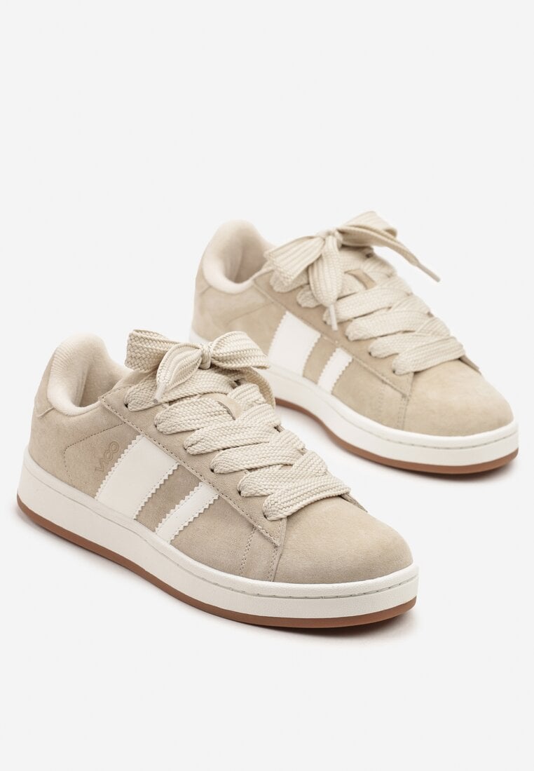 Sneakers Nevellise Bej cu alb