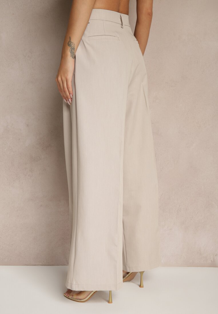 Pantaloni Galaniel Bej deschis