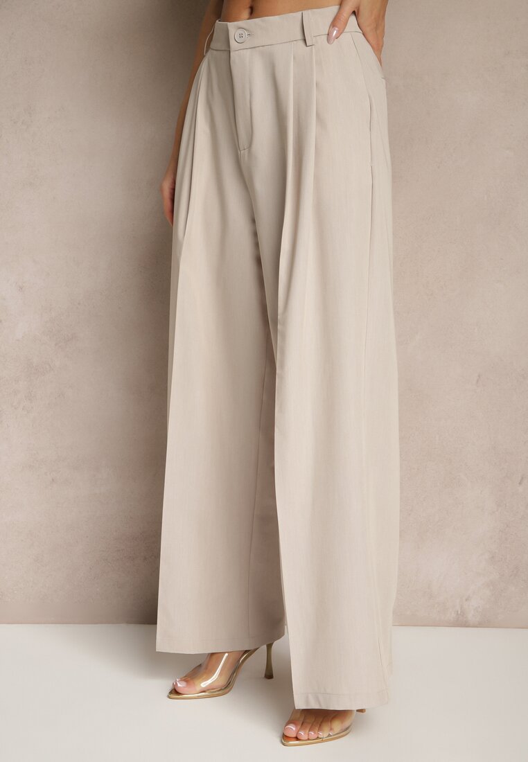 Pantaloni Galaniel Bej deschis