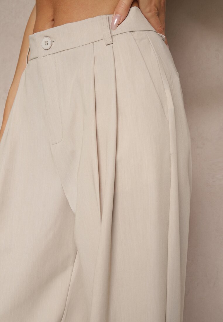 Pantaloni Galaniel Bej deschis
