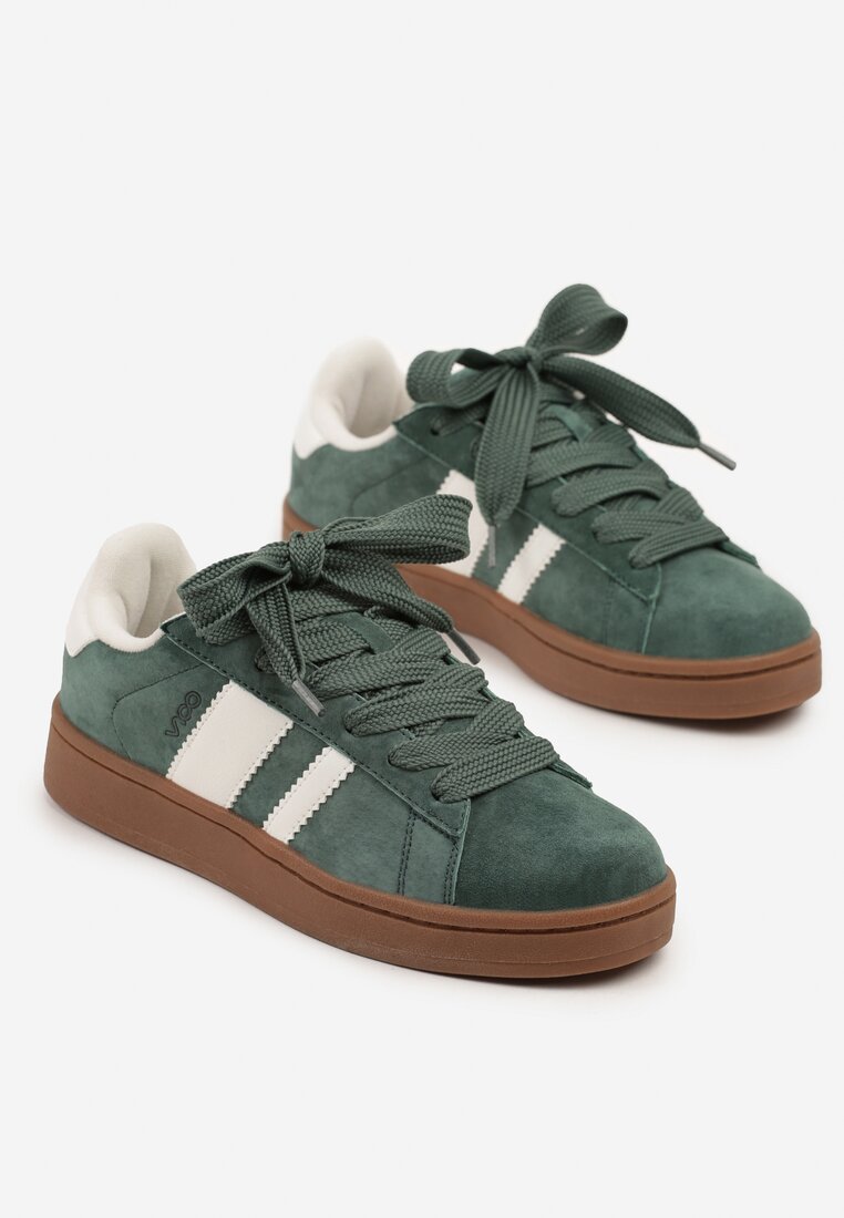 Sneakers Nevellise Verde cu alb