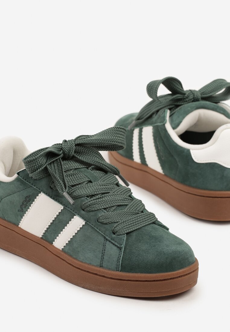 Sneakers Nevellise Verde cu alb