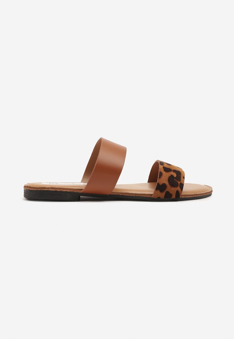 Papuci Denelie Imprimeu leopard