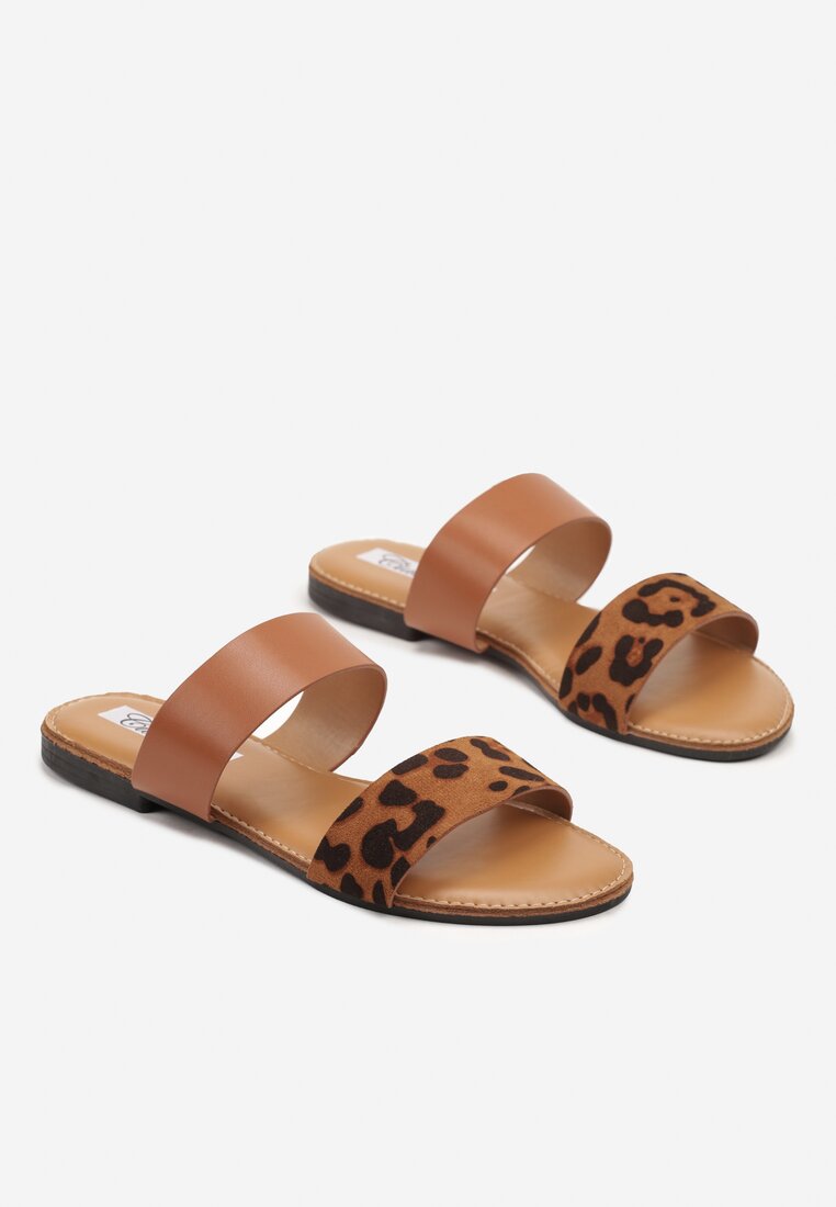 Papuci Denelie Imprimeu leopard