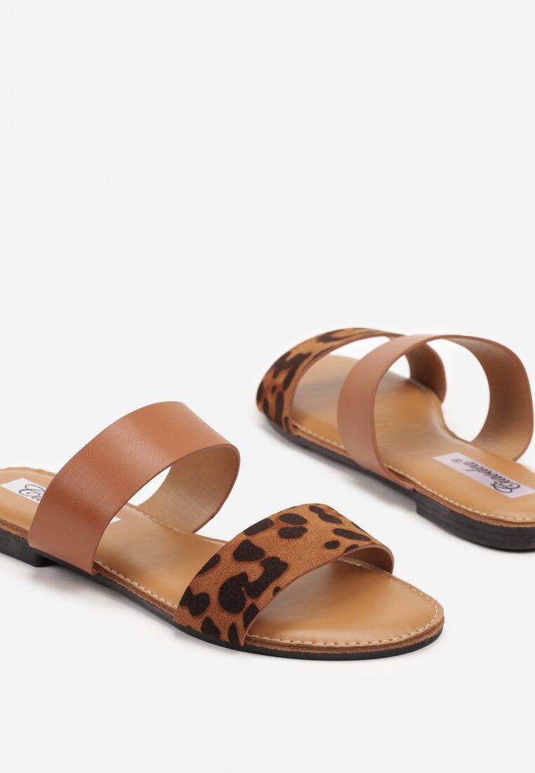 Papuci Denelie Imprimeu leopard