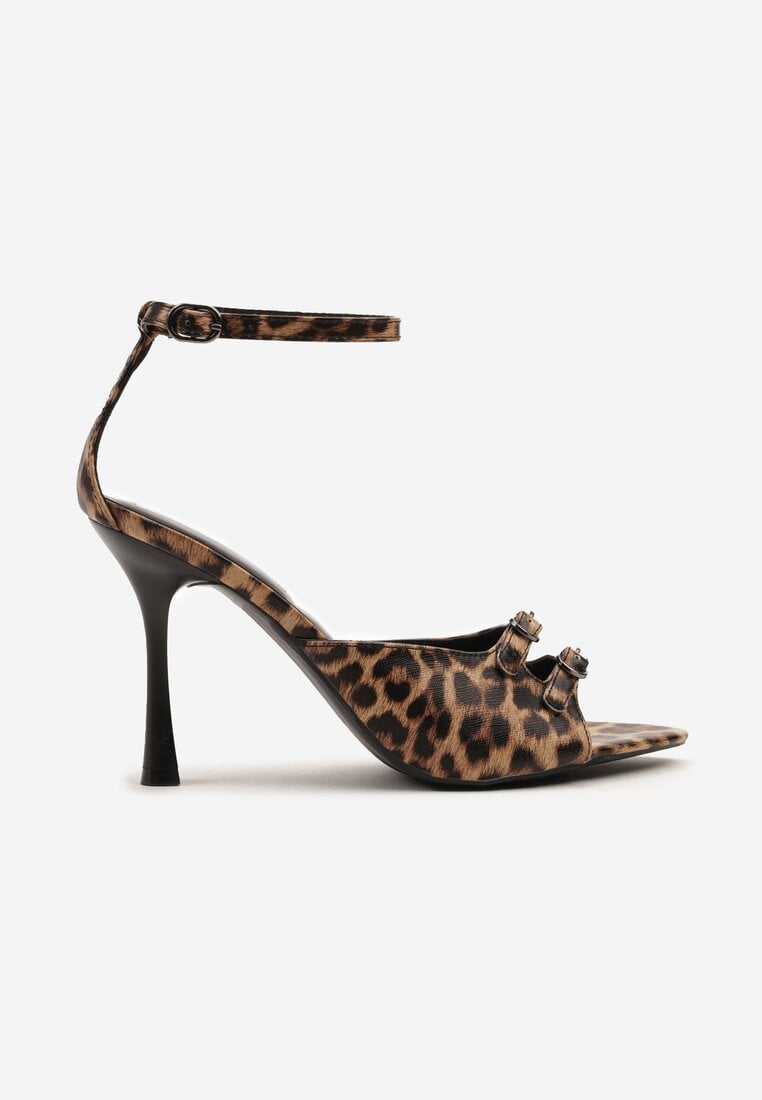 Sandale Nevifa Imprimeu leopard