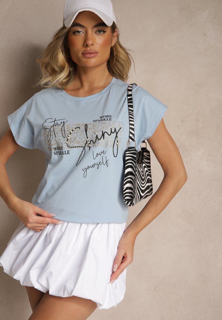 T-shirt Inellira Albastru deschis
