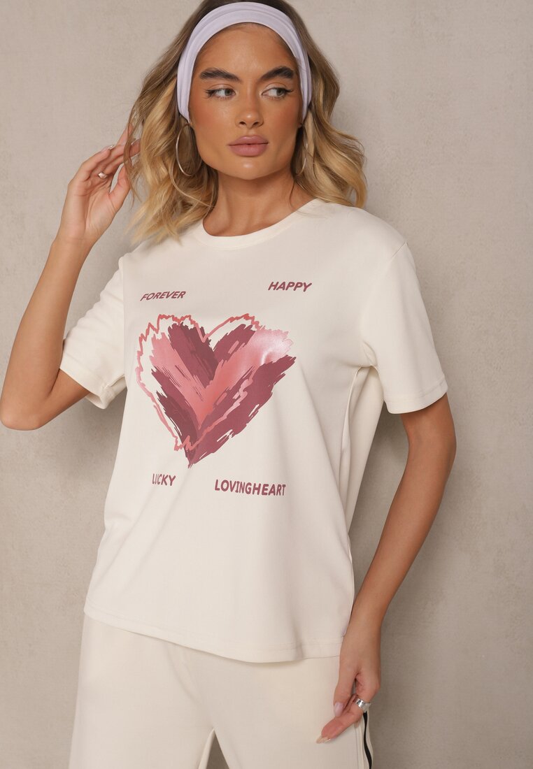 T-shirt Palalea Bej deschis