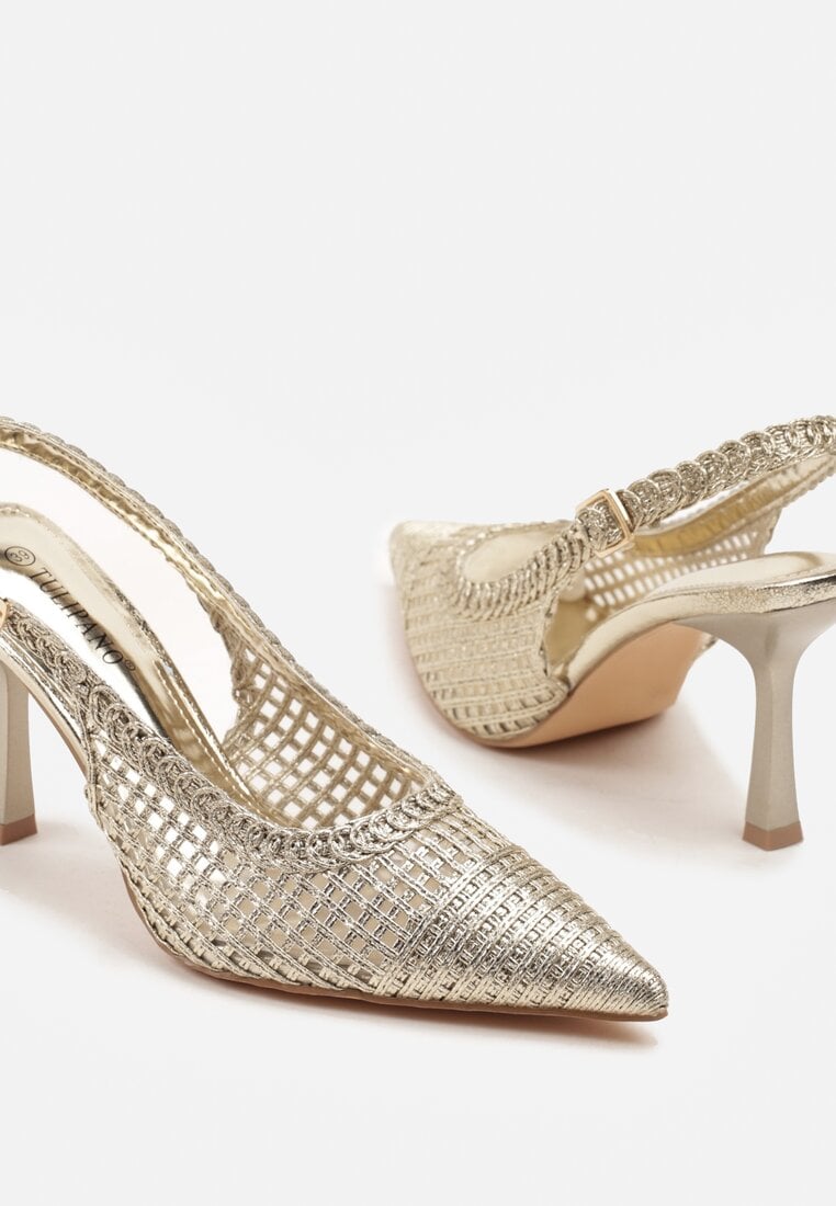 Pantofi stiletto Meranoria Aurii