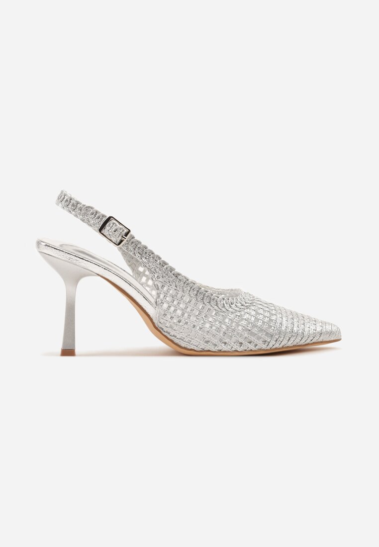 Pantofi stiletto Meranoria Argintii