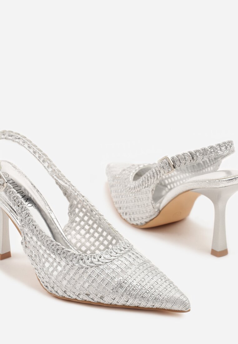 Pantofi stiletto Meranoria Argintii