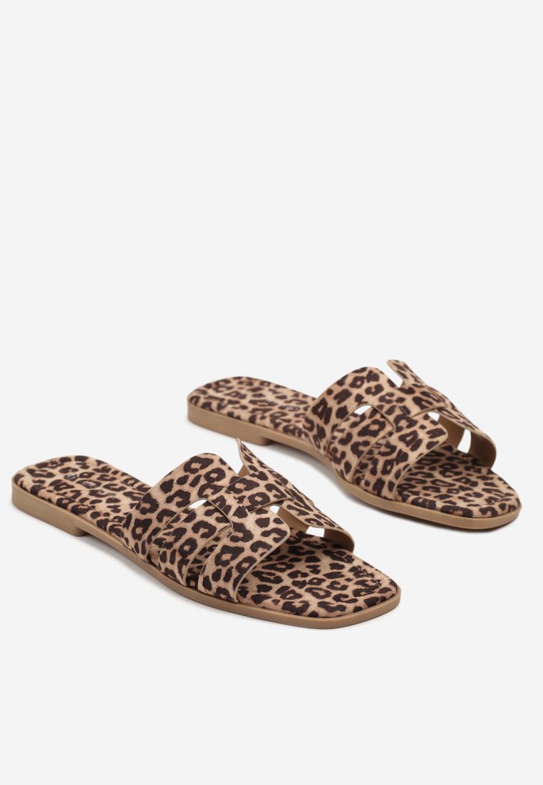 Papuci Dovina Imprimeu leopard