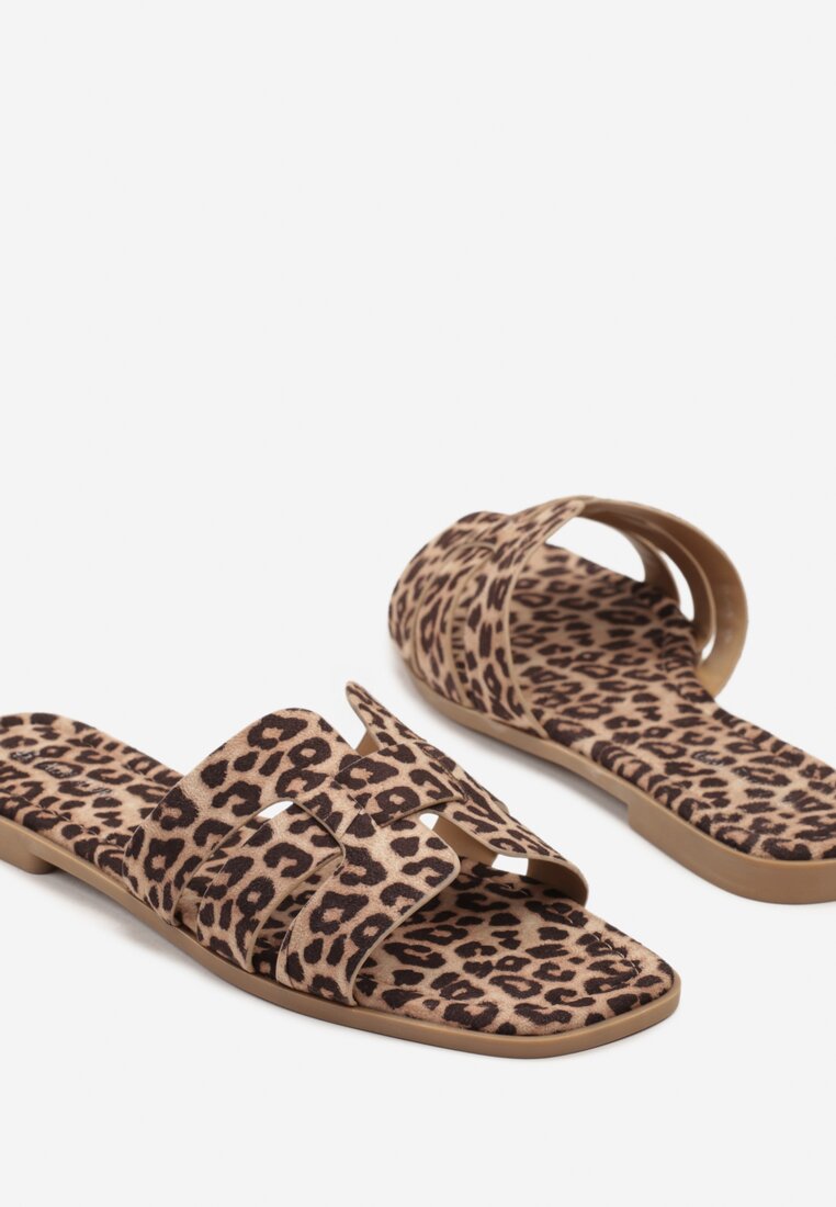 Papuci Dovina Imprimeu leopard