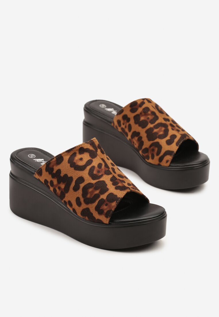 Papuci Imprimeu leopard