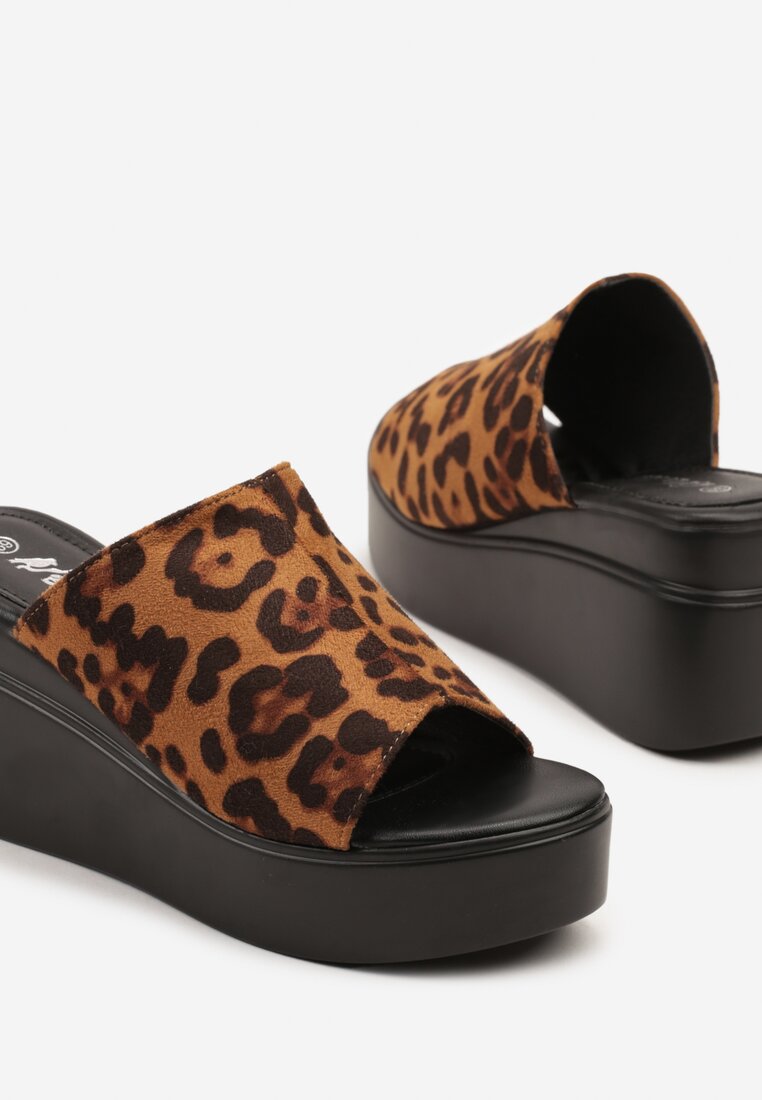 Papuci Imprimeu leopard