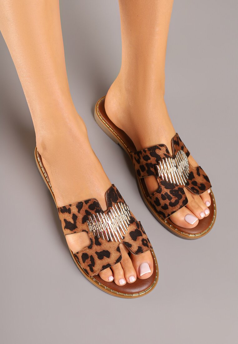 Papuci Redalana Imprimeu leopard