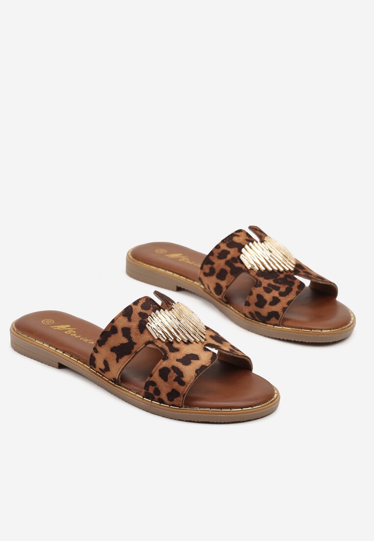 Papuci Redalana Imprimeu leopard