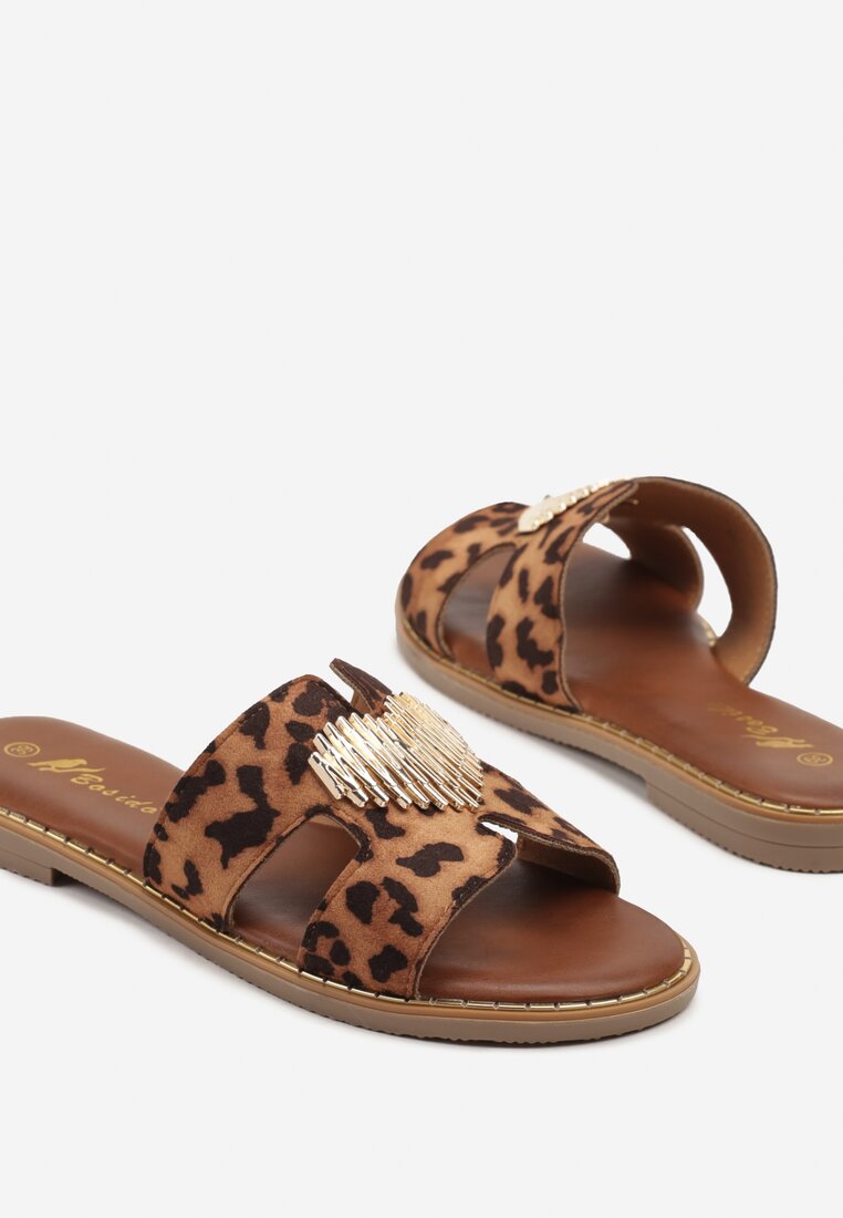 Papuci Redalana Imprimeu leopard