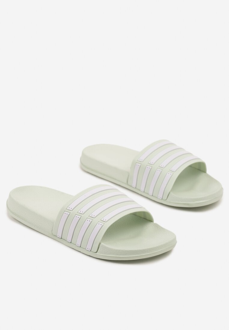 Papuci Zotellie Verde cu alb