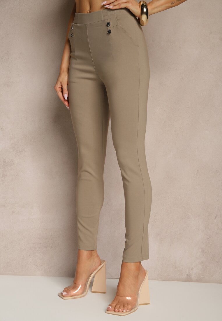 Pantaloni Redillia Bej închis