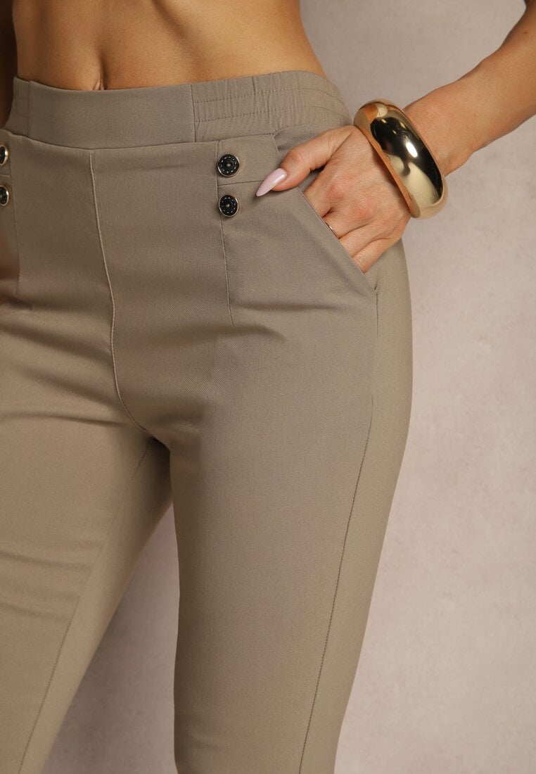 Pantaloni Redillia Bej închis