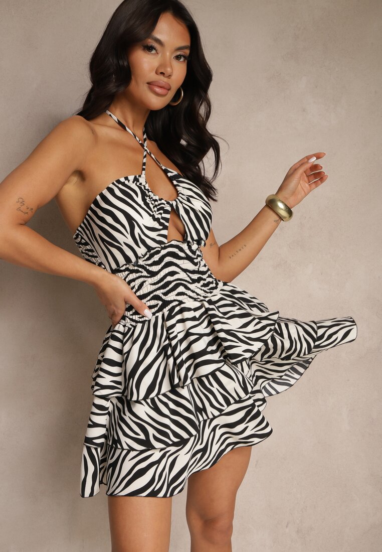 Rochie Sadazelle Bej cu negru