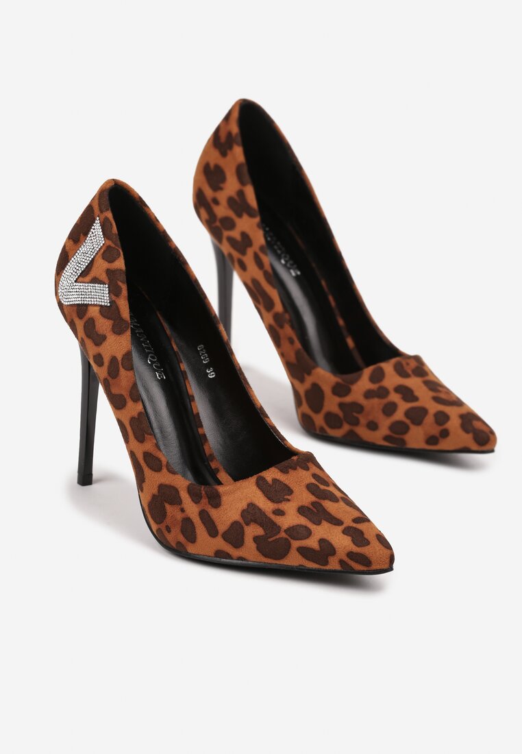 Pantofi stiletto Ulosinela Imprimeu leopard
