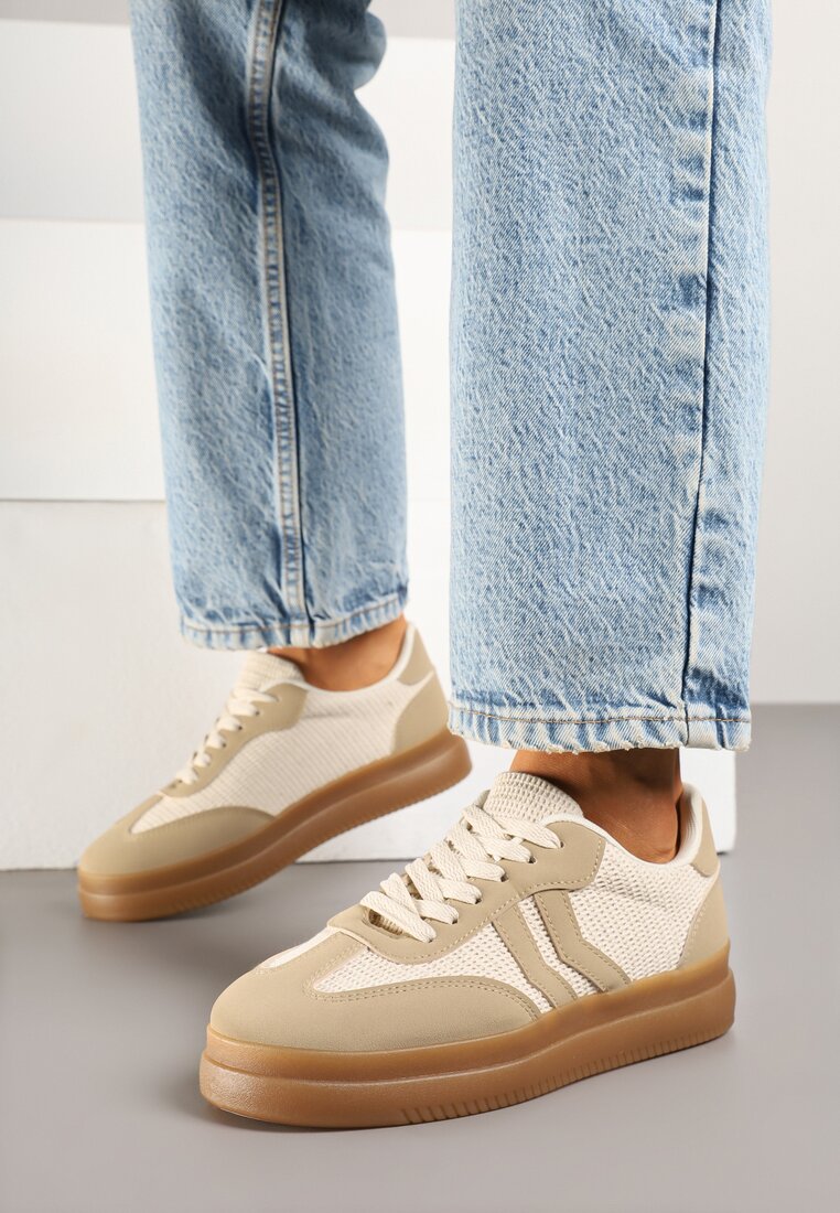 Sneakers Sadleane Bej închis