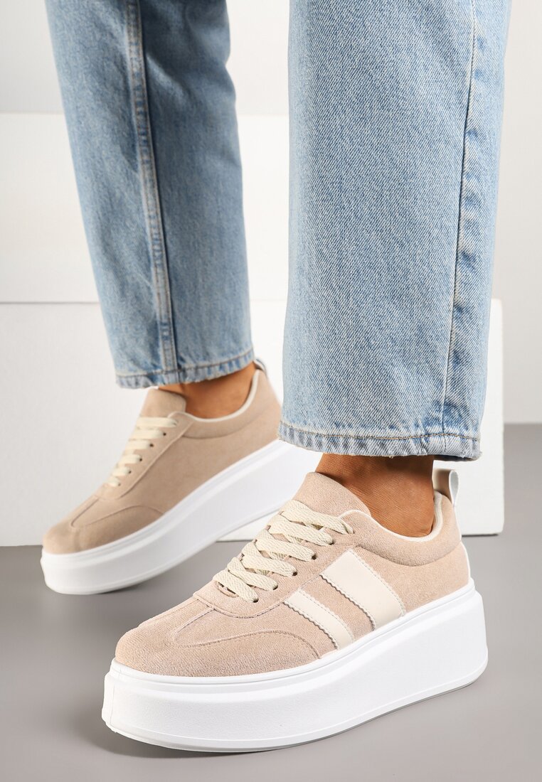 Sneakers Redoreve Bej închis