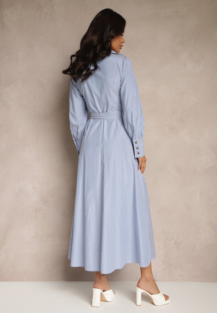 Rochie Revessine Albastră cu alb