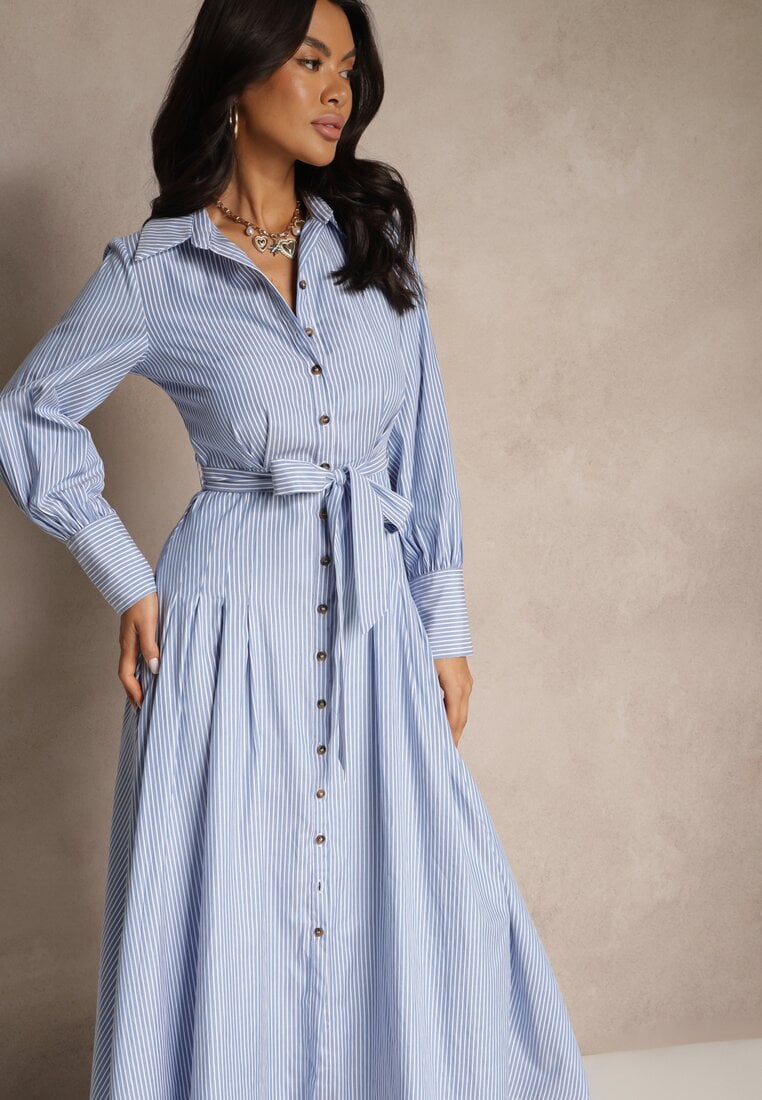 Rochie Revessine Albastră cu alb