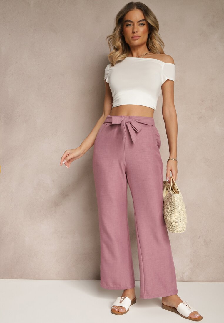 Pantaloni Mireniela Mov deschis