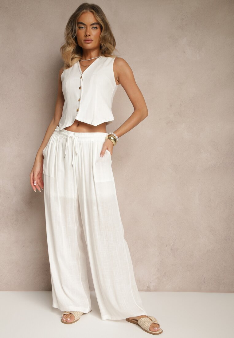 Pantaloni Efridessa Albi