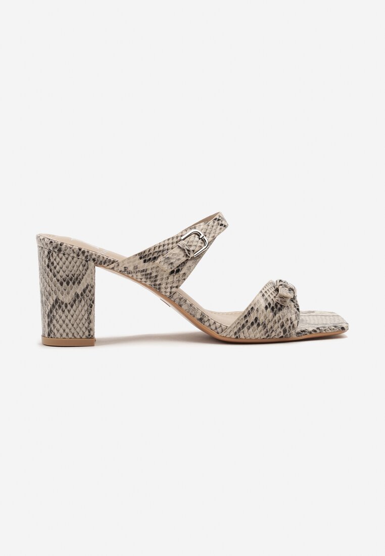 Papuci Zarielae Print piele de șarpe