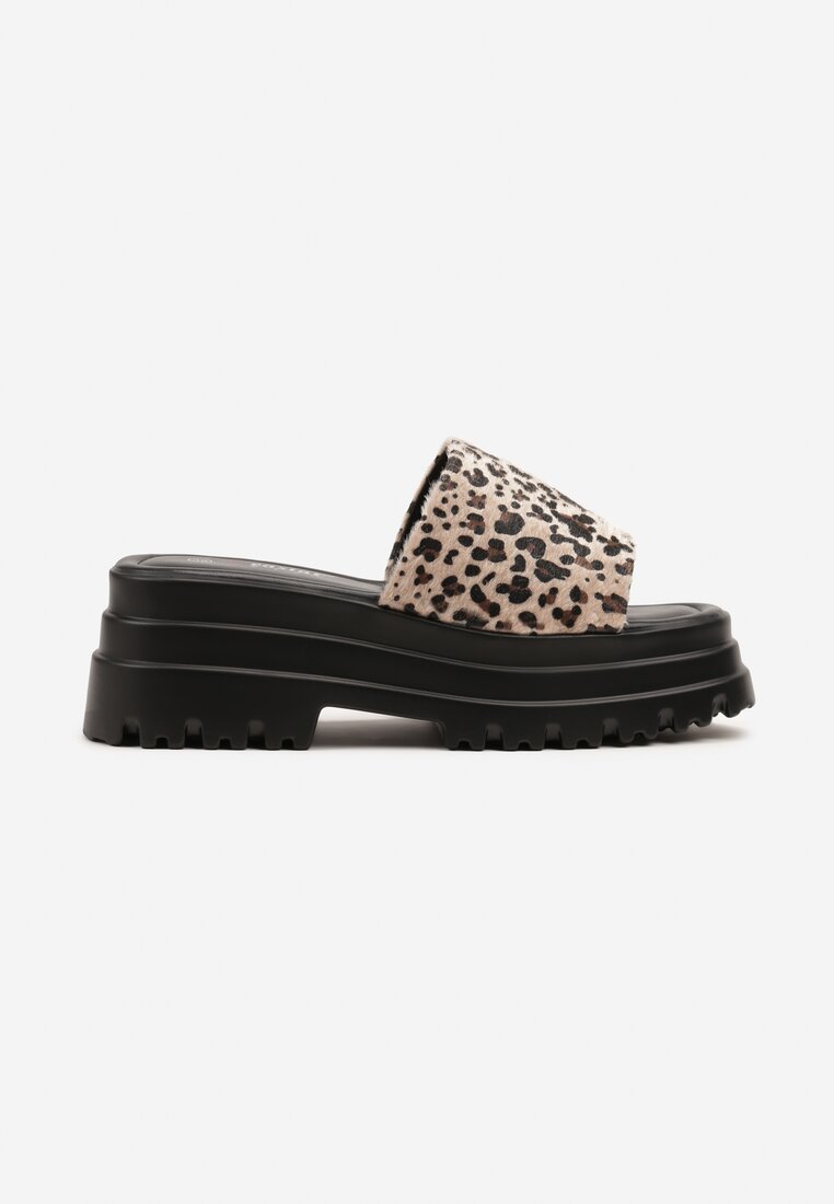 Papuci Fevielle Imprimeu leopard