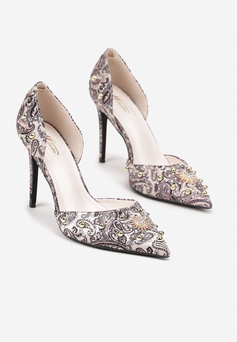 Pantofi stiletto Bej
