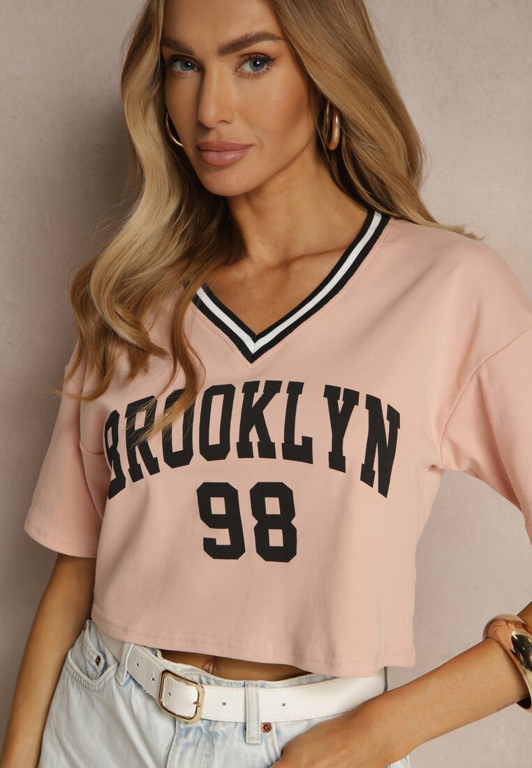 T-shirt Lireline Roz închis