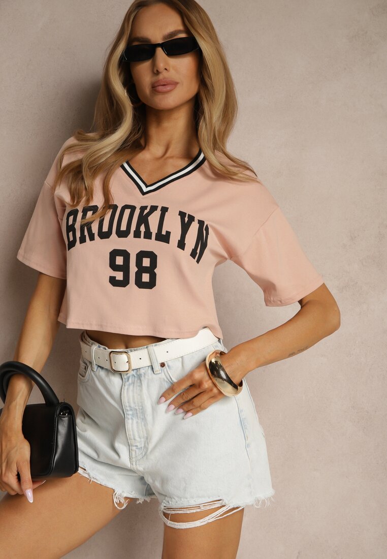 T-shirt Lireline Roz închis