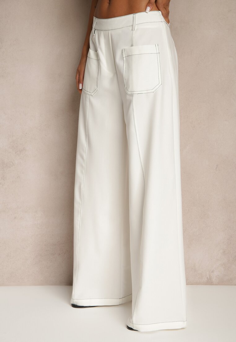 Pantaloni Linadia Albi
