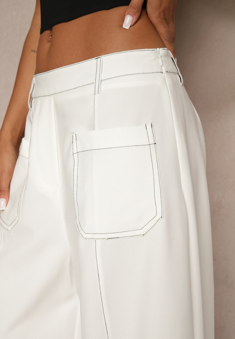 Pantaloni Linadia Albi