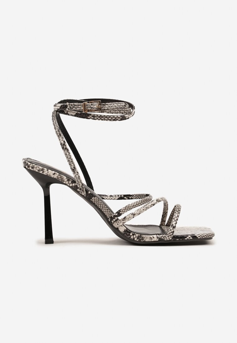 Sandale Atalina Print piele de șarpe