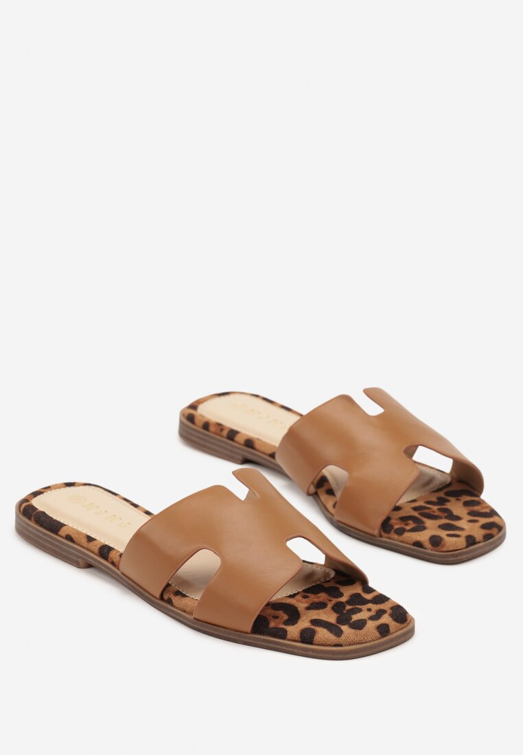 Papuci Imprimeu leopard