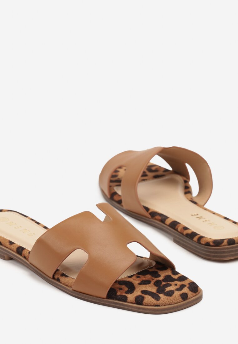 Papuci Imprimeu leopard